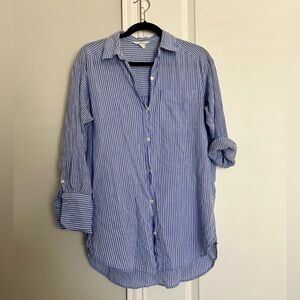 H&M Blue Botton Down Top